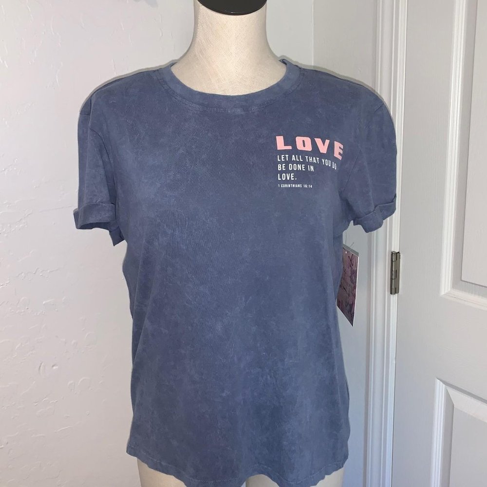 NWT Vibe N' Love Cotton T Shirt Tee L